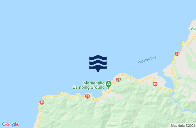 Karte der Gezeiten Maraehako Bay, New Zealand