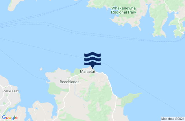 Karte der Gezeiten Maraetai Beach, New Zealand
