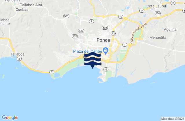 Karte der Gezeiten Maragüez Barrio, Puerto Rico