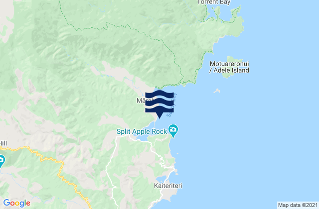 Karte der Gezeiten Marahau Abel Tasman, New Zealand