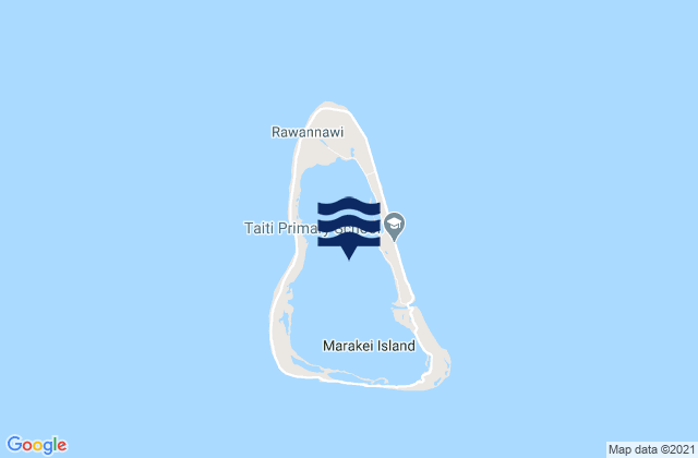 Karte der Gezeiten Marakei, Kiribati