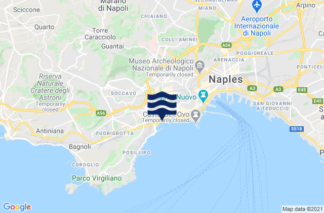 Karte der Gezeiten Marano di Napoli, Italy