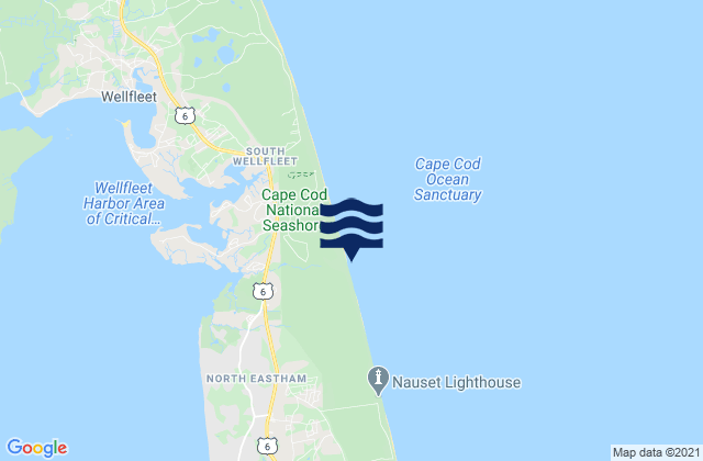 Karte der Gezeiten Marconi Beach, United States