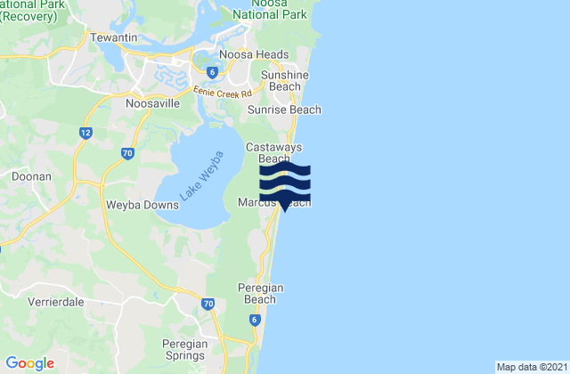 Karte der Gezeiten Marcus Beach, Australia