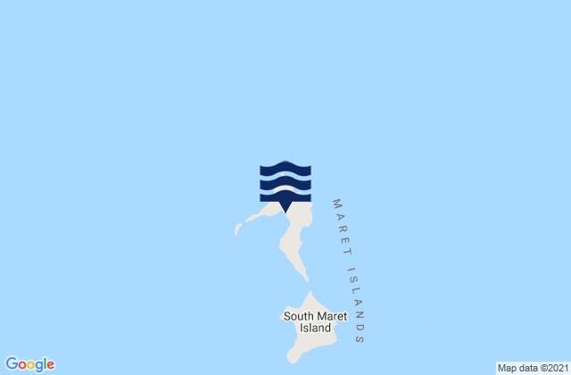 Karte der Gezeiten Maret Island, Australia