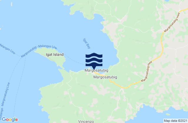 Karte der Gezeiten Margosatubig, Philippines