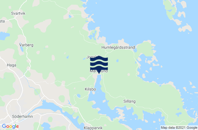 Karte der Gezeiten Marielund, Sweden