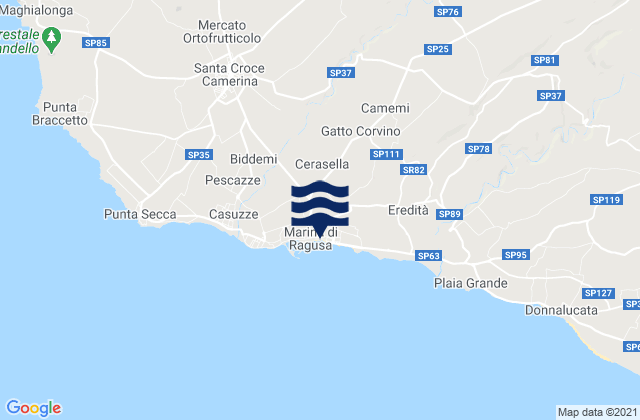 Karte der Gezeiten Marina di Ragusa, Italy
