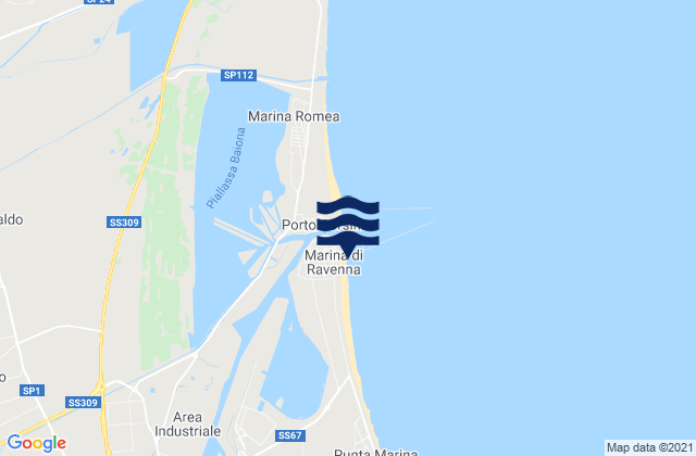 Karte der Gezeiten Marina di Ravenna, Italy