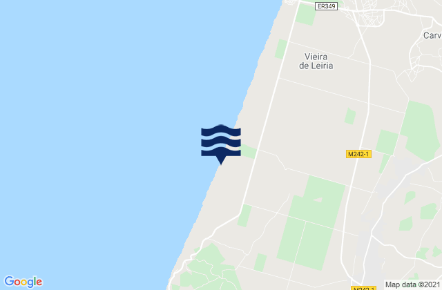 Karte der Gezeiten Marinha Grande, Portugal