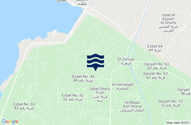 Karte der Gezeiten Markaz al Ḩāmūl, Egypt