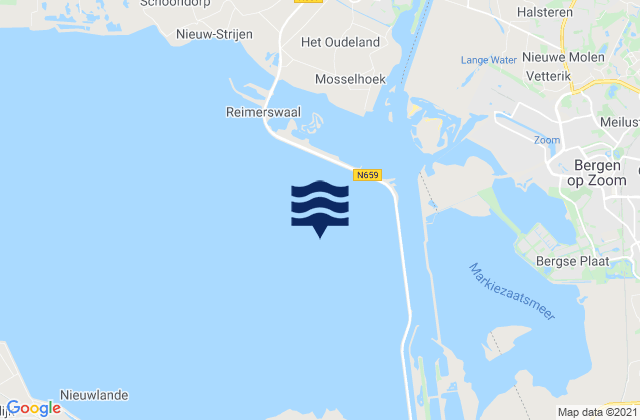 Karte der Gezeiten Marollegat, Netherlands