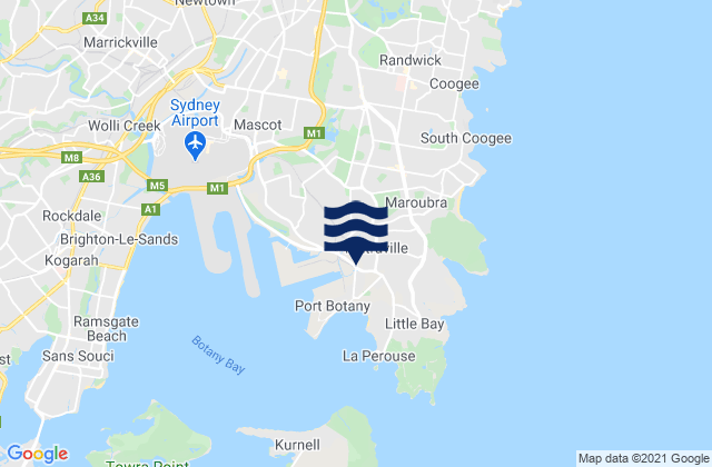 Karte der Gezeiten Maroubra, Australia