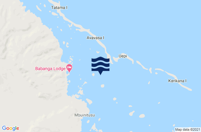 Karte der Gezeiten Marovo Lagoon, Solomon Islands