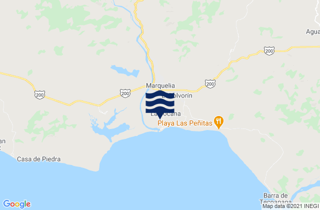 Karte der Gezeiten Marquella, Mexico