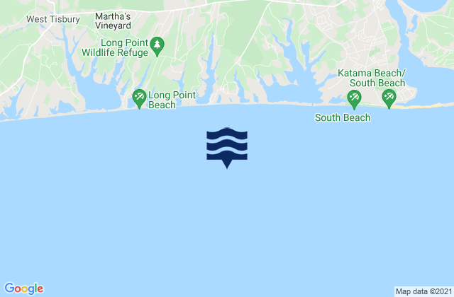 Karte der Gezeiten Martha's Vineyard GPS Buoy, United States