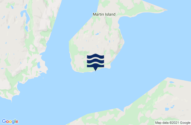 Karte der Gezeiten Martin Island, Canada