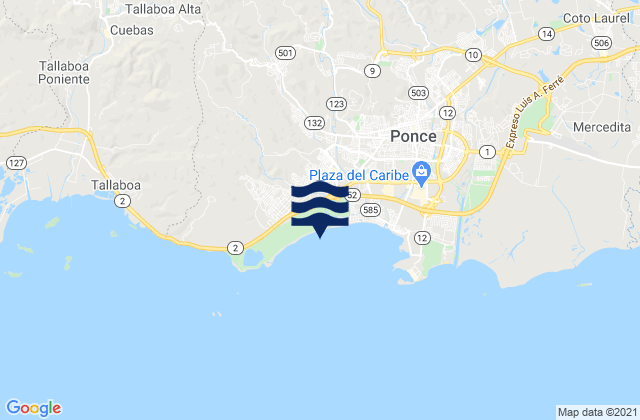 Karte der Gezeiten Marueño Barrio, Puerto Rico