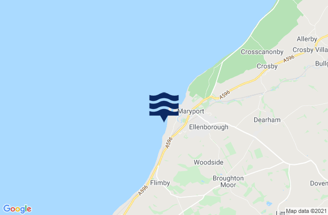 Karte der Gezeiten Maryport Beach, United Kingdom