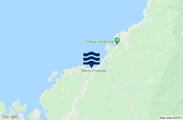 Karte der Gezeiten María Chiquita, Panama