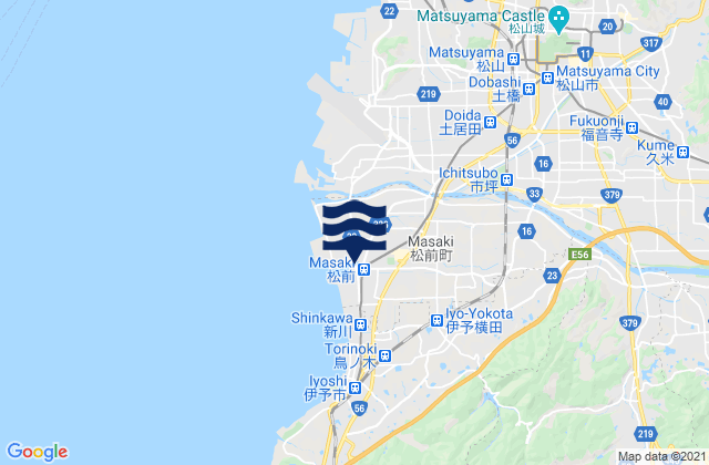 Karte der Gezeiten Masaki-chō, Japan