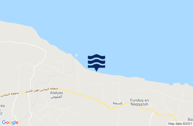Karte der Gezeiten Masallātah, Libya