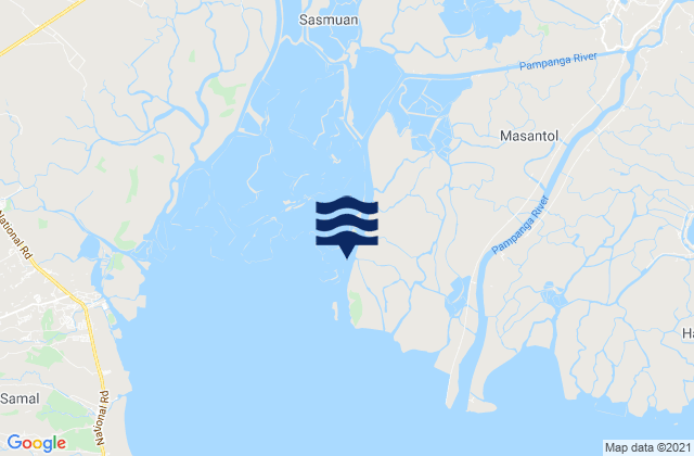 Karte der Gezeiten Masantol, Philippines