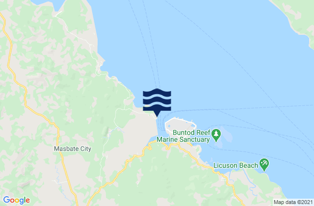 Karte der Gezeiten Masbate Lighthouse, Philippines