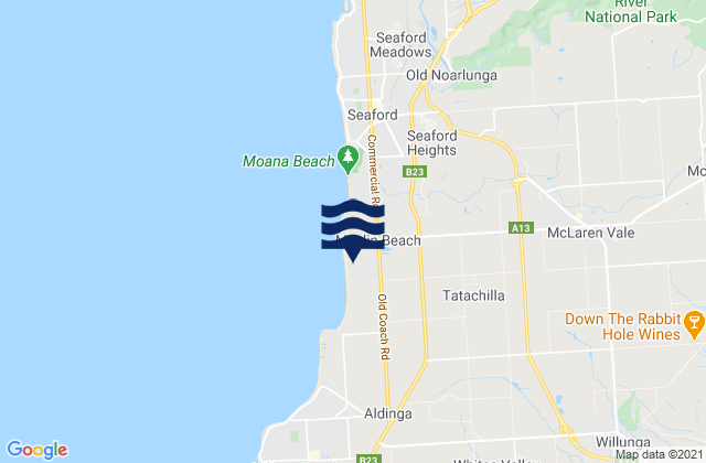 Karte der Gezeiten Maslin Beach, Australia