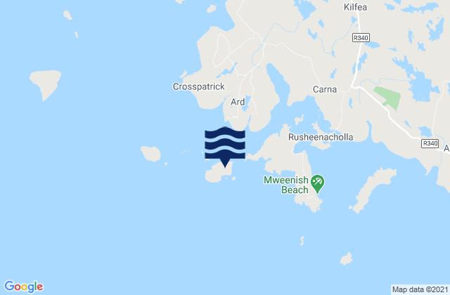 Karte der Gezeiten Mason Island, Ireland