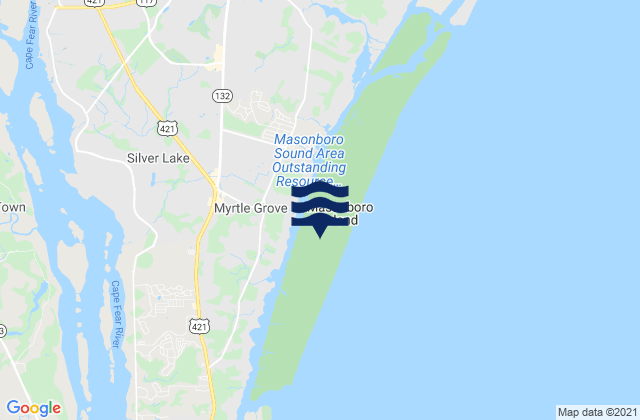 Karte der Gezeiten Masonboro Island, United States