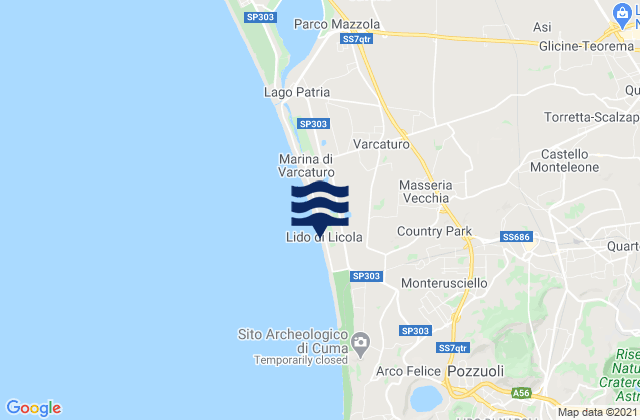 Karte der Gezeiten Masseria Vecchia Ovest, Italy