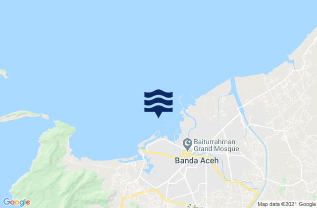 Karte der Gezeiten Mata Ie, Indonesia