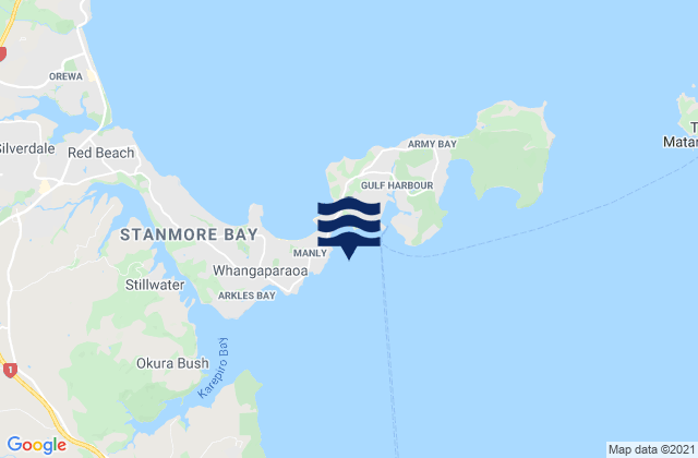 Karte der Gezeiten Matakaita Bay, New Zealand