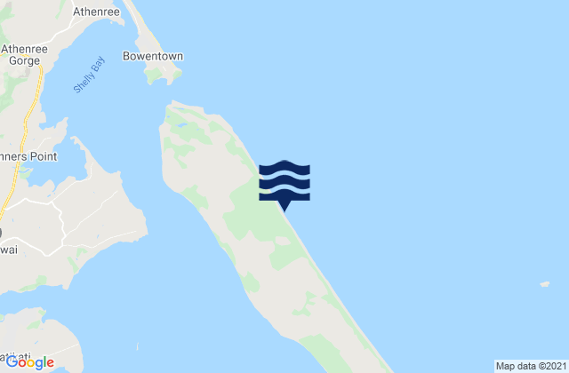 Karte der Gezeiten Matakana Island, New Zealand