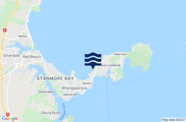 Karte der Gezeiten Matakatia Bay, New Zealand