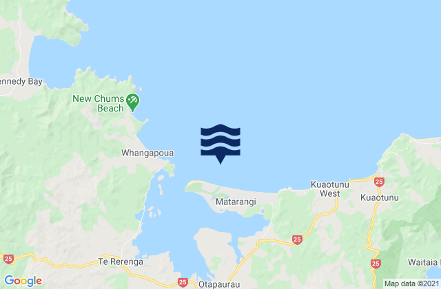 Karte der Gezeiten Matarangi Beach, New Zealand
