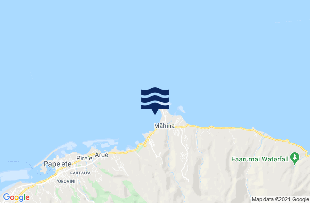 Karte der Gezeiten Matavia, French Polynesia