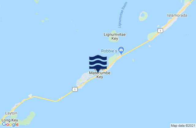Karte der Gezeiten Matecumbe Bight (Lower Matecumbe Key Florida Bay), United States