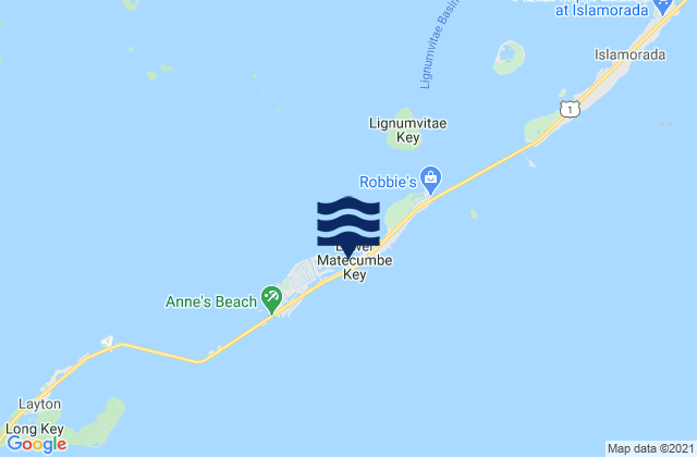 Karte der Gezeiten Matecumbe Bight Lower Matecumbe Key Fla Bay, United States