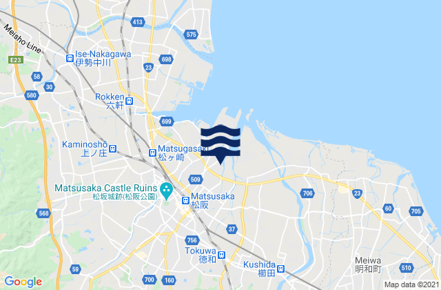 Karte der Gezeiten Matsuzaka-shi, Japan