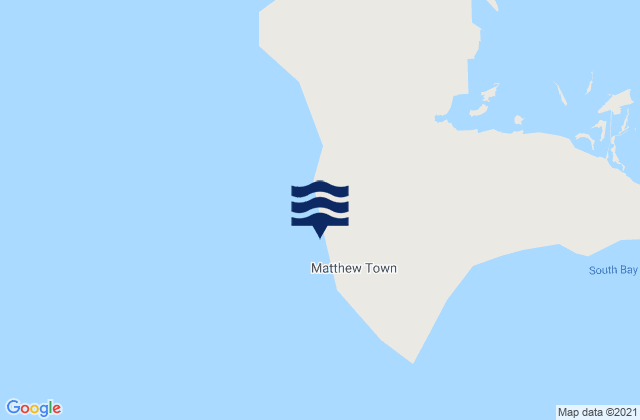 Karte der Gezeiten Matthew Town, Bahamas