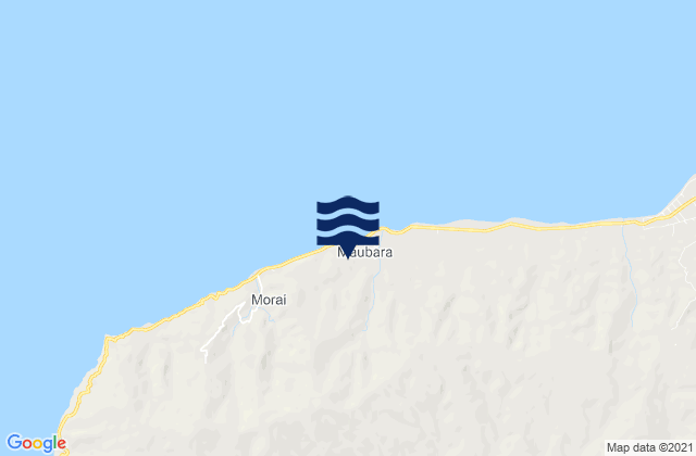 Karte der Gezeiten Maubara, Timor Leste