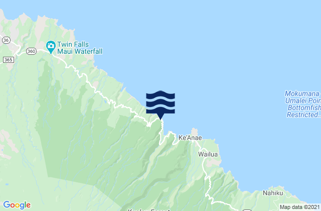 Karte der Gezeiten Maui, United States