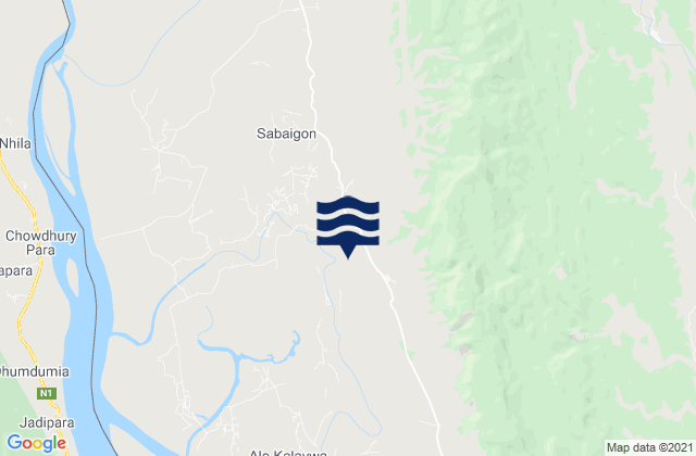 Karte der Gezeiten Maungdaw District, Myanmar