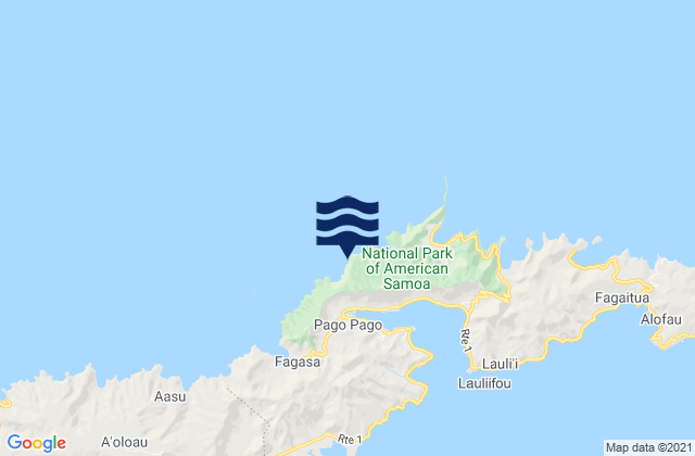 Karte der Gezeiten Mauputasi County, American Samoa