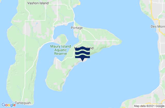 Karte der Gezeiten Maury Island, United States