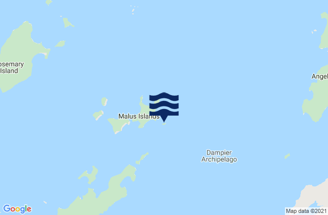 Karte der Gezeiten Mawby Island, Australia