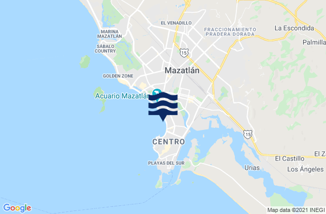 Karte der Gezeiten Mazatlán, Mexico