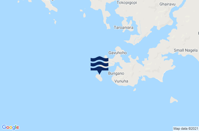 Karte der Gezeiten Mbungana Island, Solomon Islands